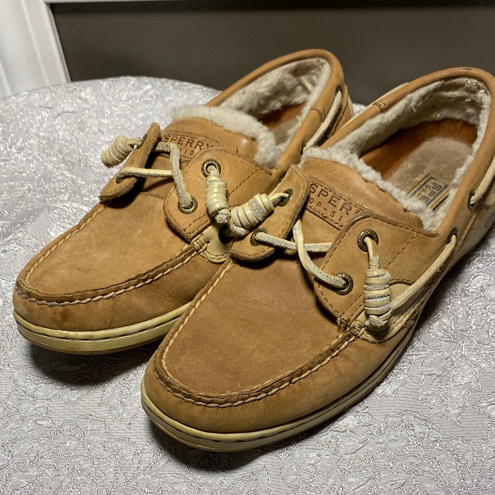 Sperry Women's 2-Tone Brown Boat Shoes with Cozy Lining